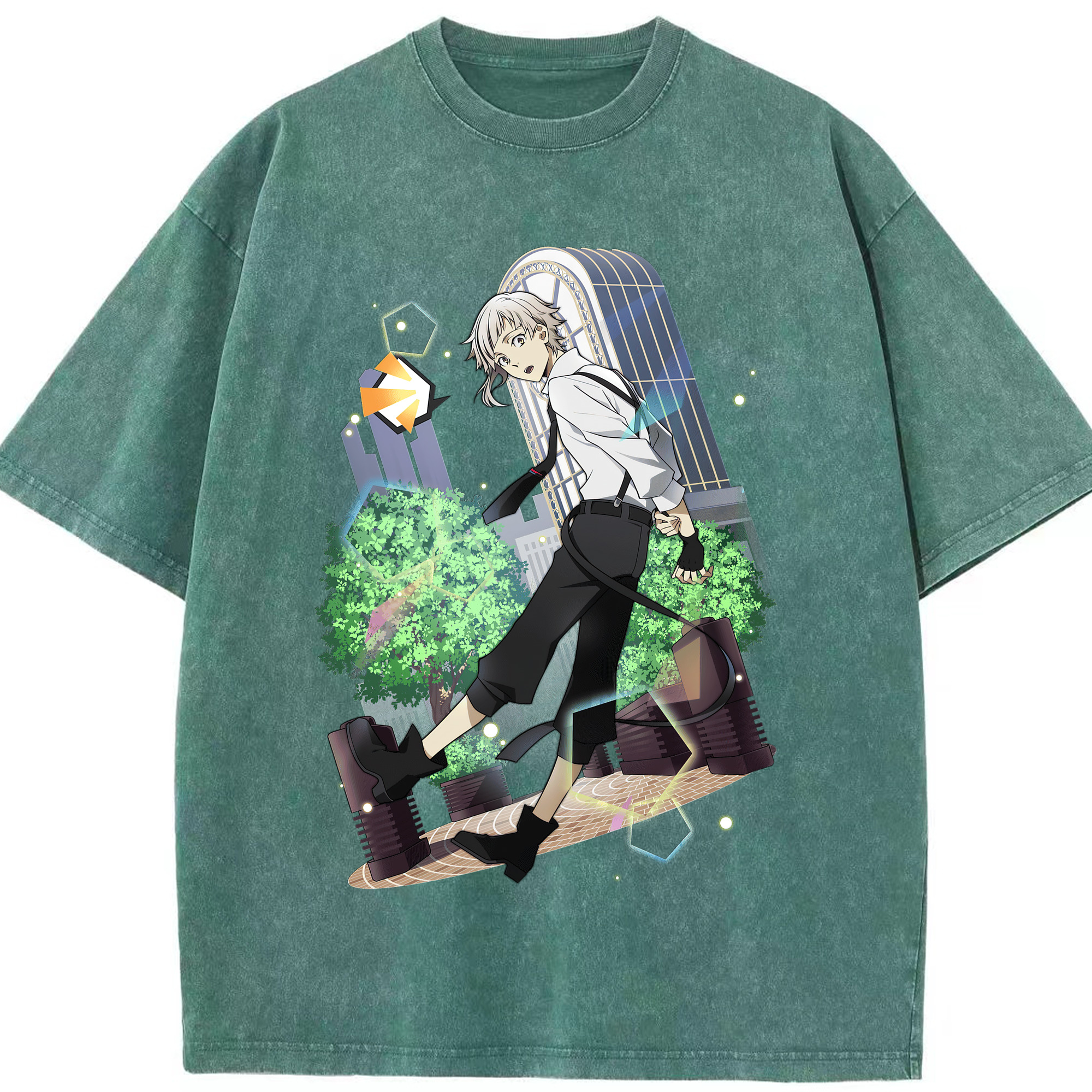 （画像用） 文豪ストレイドッグス Bungo Stray Dogs 綿100% ヴィンテージ風 半袖Tシャツ（フロントプリント）